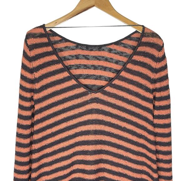 FREE PEOPLE Women’s Gray Striped Sweater Tunic Dress small - Picture 6 of 6